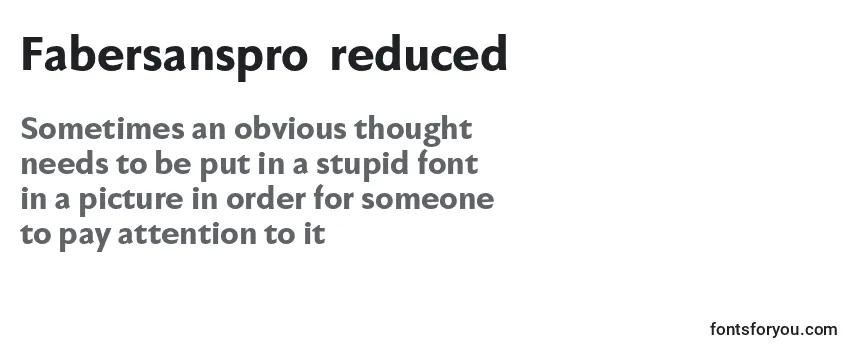 Fabersanspro85reduced Font