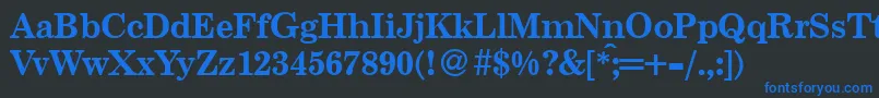 More about Centuryschoolbook ffy Font Centuryschoolbook ffy Font – Blue Fonts on Black Background