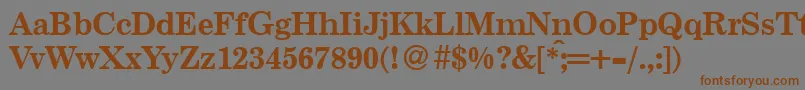 Centuryschoolbook ffy Font – Brown Fonts on Gray Background