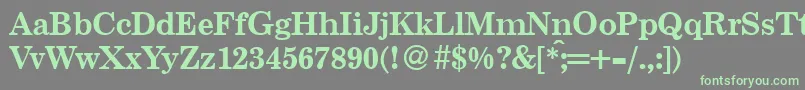 Centuryschoolbook ffy Font – Green Fonts on Gray Background