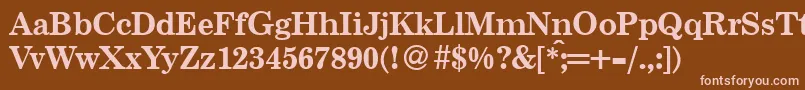 Centuryschoolbook ffy Font – Pink Fonts on Brown Background