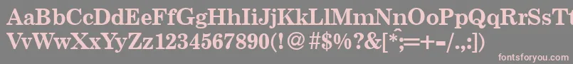 Centuryschoolbook ffy Font – Pink Fonts on Gray Background