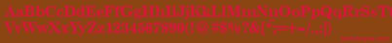 Centuryschoolbook ffy Font – Red Fonts on Brown Background