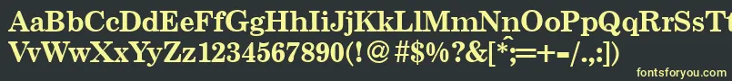 Centuryschoolbook ffy Font – Yellow Fonts on Black Background
