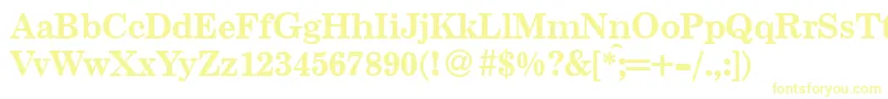Centuryschoolbook ffy Font – Yellow Fonts on White Background