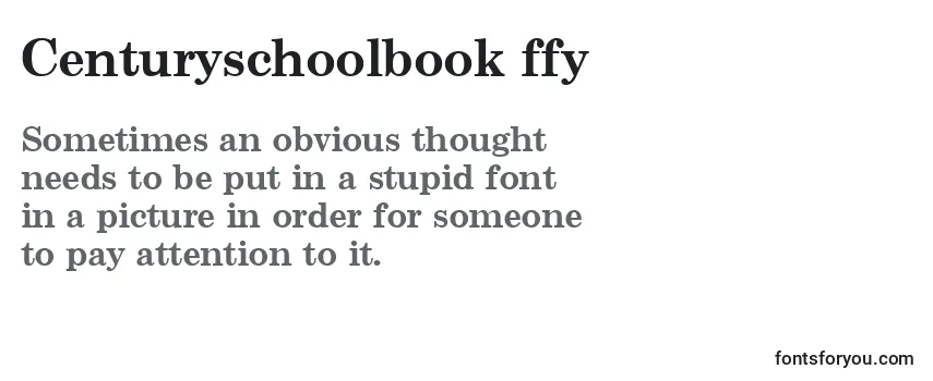 Шрифт Centuryschoolbook ffy