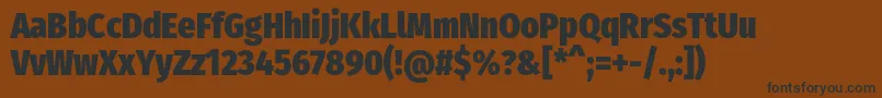 FirasanscondensedHeavy Font – Black Fonts on Brown Background
