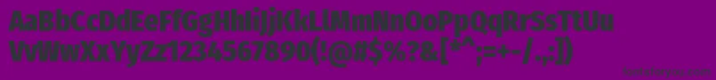 FirasanscondensedHeavy-fontti – mustat fontit violetilla taustalla