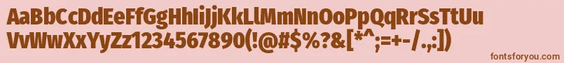 FirasanscondensedHeavy Font – Brown Fonts on Pink Background