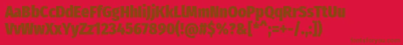 FirasanscondensedHeavy Font – Brown Fonts on Red Background