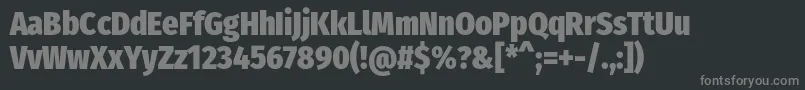 FirasanscondensedHeavy Font – Gray Fonts on Black Background