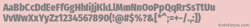 FirasanscondensedHeavy Font – Gray Fonts on Pink Background