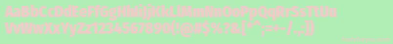 FirasanscondensedHeavy Font – Pink Fonts on Green Background