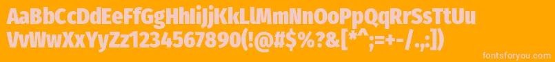 FirasanscondensedHeavy Font – Pink Fonts on Orange Background