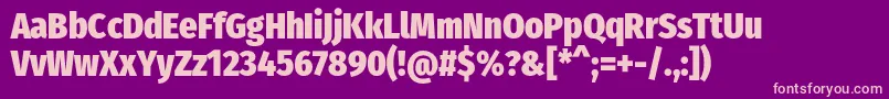 FirasanscondensedHeavy Font – Pink Fonts on Purple Background