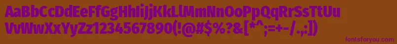 FirasanscondensedHeavy Font – Purple Fonts on Brown Background