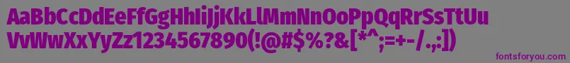 FirasanscondensedHeavy Font – Purple Fonts on Gray Background