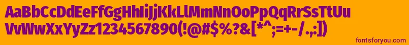 FirasanscondensedHeavy Font – Purple Fonts on Orange Background