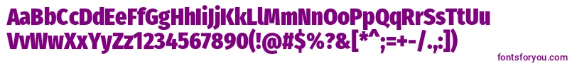 FirasanscondensedHeavy Font – Purple Fonts on White Background