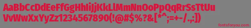 FirasanscondensedHeavy Font – Red Fonts on Gray Background
