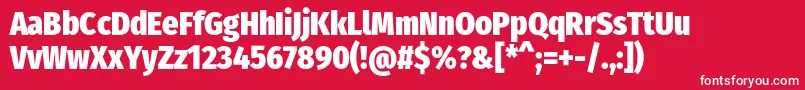 FirasanscondensedHeavy Font – White Fonts on Red Background