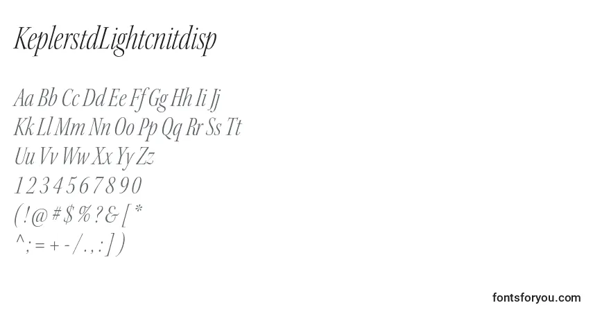 Schriftart KeplerstdLightcnitdisp – Alphabet, Zahlen, spezielle Symbole