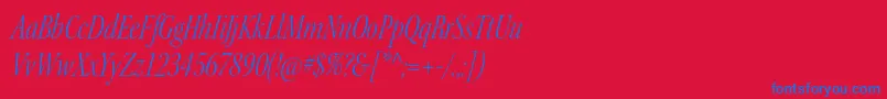 KeplerstdLightcnitdisp Font – Blue Fonts on Red Background