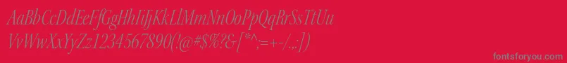 KeplerstdLightcnitdisp Font – Gray Fonts on Red Background