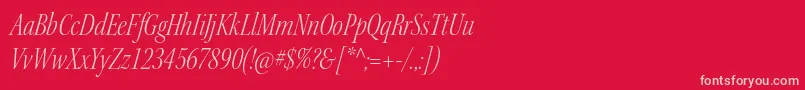 KeplerstdLightcnitdisp-Schriftart – Rosa Schriften auf rotem Hintergrund