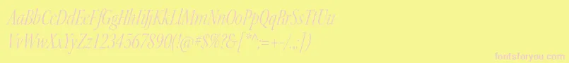 KeplerstdLightcnitdisp Font – Pink Fonts on Yellow Background