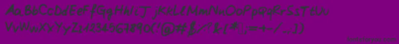 Claireshand3 Font – Black Fonts on Purple Background