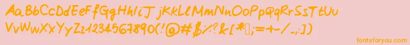 Подробнее о шрифте Claireshand3 Шрифт Claireshand3 – оранжевые шрифты на розовом фоне