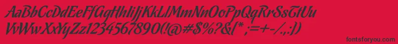 ChocolateAmargo Font – Black Fonts on Red Background