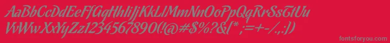 ChocolateAmargo Font – Gray Fonts on Red Background
