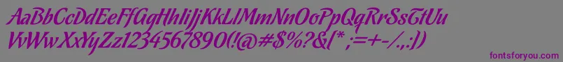 ChocolateAmargo Font – Purple Fonts on Gray Background