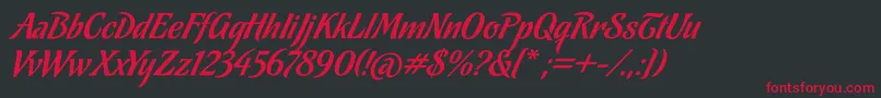 ChocolateAmargo Font – Red Fonts on Black Background