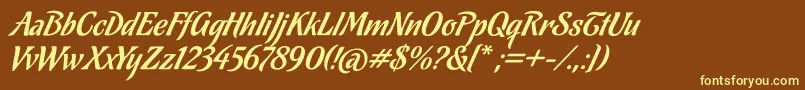 En savoir plus sur la police ChocolateAmargo Police ChocolateAmargo – polices jaunes sur fond brun