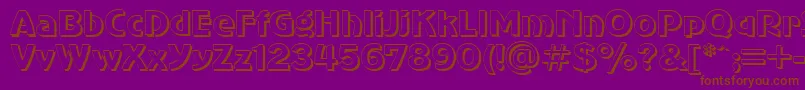 SanasoftShadow.Kz Font – Brown Fonts on Purple Background