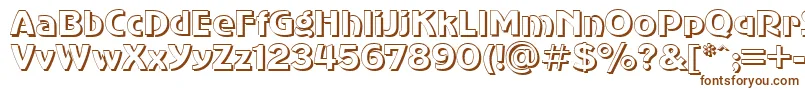Шрифт SanasoftShadow.Kz – коричневые шрифты на белом фоне