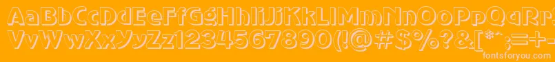 SanasoftShadow.Kz Font – Pink Fonts on Orange Background