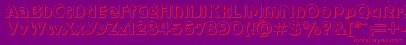 SanasoftShadow.Kz Font – Red Fonts on Purple Background