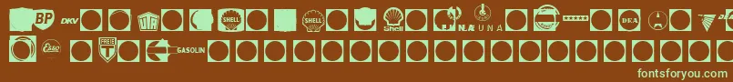 Tank Font – Green Fonts on Brown Background