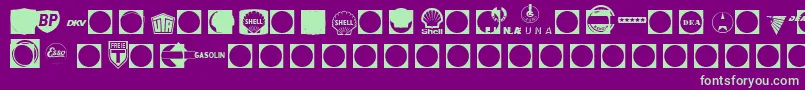 Tank Font – Green Fonts on Purple Background