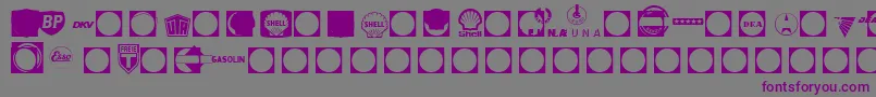 Tank Font – Purple Fonts on Gray Background