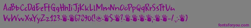 DkSplinterhand Font – Purple Fonts on Gray Background