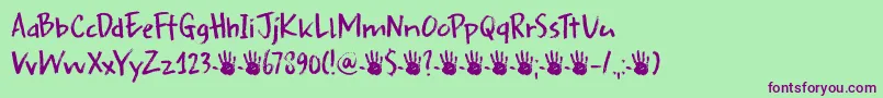 DkSplinterhand Font – Purple Fonts on Green Background