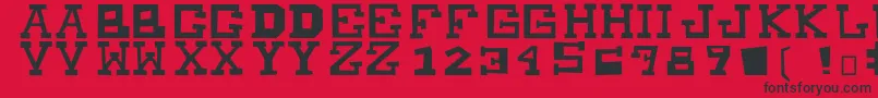 MuchoPower Font – Black Fonts on Red Background