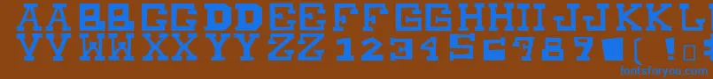 MuchoPower Font – Blue Fonts on Brown Background