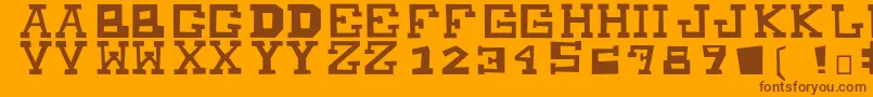 MuchoPower Font – Brown Fonts on Orange Background