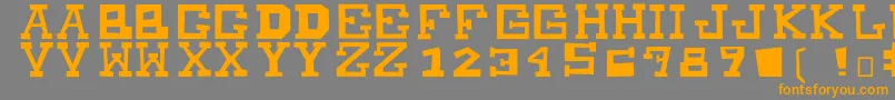 MuchoPower Font – Orange Fonts on Gray Background
